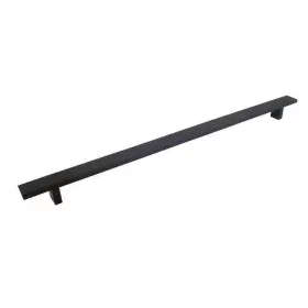 16 Inch Rectangular Cabinet Handle Black Finish 617724353802 Contemporary 16-inch Matte Bar