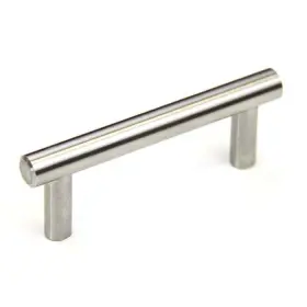 4 Solid Stainless Steel Cabinet Bar Pull Handles 639302274040 4-inch Case Silver