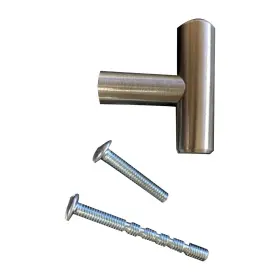 Aa Warehousing 810004186156 Decor T Shaped Bar Pull In Brushed Nickel Finish Silver 1.5l X 1.5w 0.5h #2