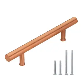 Akicon 810092567394 3-3/4 Inch Hole Center Copper Kitchen Cabinet Handles 100% #3