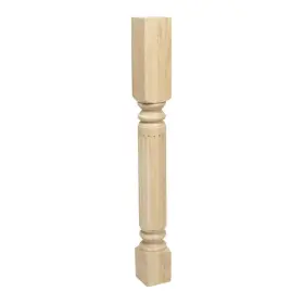 5apd10817 American Pro Decor 35-1/4 Inch X3-3/4 Fluted Kitchen Island Leg Unfinished Hardwood