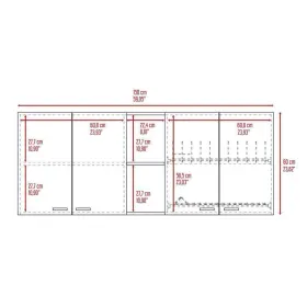 Yead-cyd0-n4ax Amucolo Wall Kitchen Cabinet 59.05 Inch W X 12.4 D 23.62 H 4-door With Shelves Black #3
