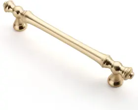 Asidrama 748432156802 6-pack 5-inch Brushed Brass Cabinet Pulls Gold Kitchen Drawer Handles