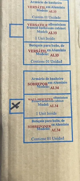592092 Astra 592090 Plastic Medicine Cabinet With Anodized Aluminum P/n - New #2 592092 Astra 592090 Plastic Medicine Cabinet With Anodized Aluminum P/n - New #2