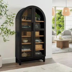 Bhf336158813005 Better Homes & Gardens And Juliet Solid Wood Frame Arc Cabinet Black #2