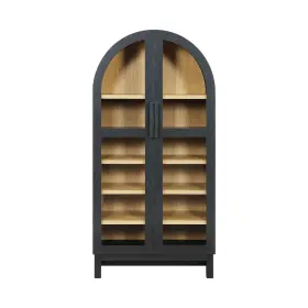 Bhf336158813005 Better Homes & Gardens And Juliet Solid Wood Frame Arc Cabinet Black #3