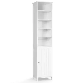 Zmct169-w Bunpeony 16 Inch W X 13.5 D 72 H White Freestanding Bathroom Storage Linen