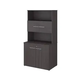 Of5008sgsu Bush Business Furniture Office 500 70 Storage Cabinet With 4 Shelves Storm Gray