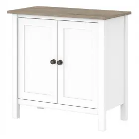 Mas131gw2-03 Bush Furniture Mayfield 30 Storage Cabinet With 2 Shelves Pure White/shiplap