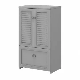 Wc53580-03 Bush Furniture Fairview 41.69 Inch Storage Cabinet With 3 Shelves Cape Cod Gray