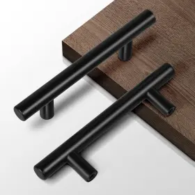 Chengju 313109941991 3 Inch Hole Center Matte Black Stainless Steel Cabinet Pulls For Kitchen And Bathroom #2