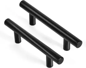 Chengju 313109941991 3 Inch Hole Center Matte Black Stainless Steel Cabinet Pulls For Kitchen And Bathroom