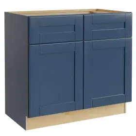 Sb33-xvb Contractor Express Cabinets Assembled Kitchen Cabinet 33 Inch W Plywood Mdf Blue Thermofoil