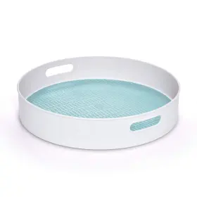 5254652 Copco Non-skid Under-sink Pantry Cabinet Kitchen Organizer 18-inch White/aqua