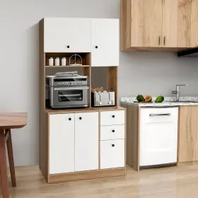 Jz10117wh Costway Kitchen Pantry Buffet Hutch/sideboard 37 Inch Wx71 H Freestanding Wood White #3