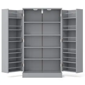 Kc53383gr Costway 17-tier Modern Kitchen Pantry Storage Cabinet Organizer 2 Door 6 Adjustable Rack #2