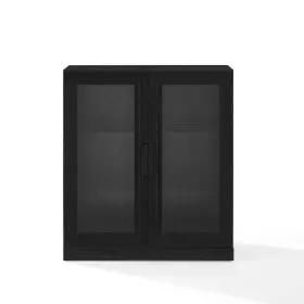 Cf3138-bk Crosley Furniture Faux Wood 31.75 Inch Stackable Pantry Cabinet With Glass Doors #3