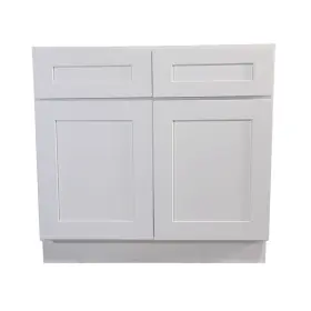 613216 Design House White Brookings 34.5 Inch X 42 Double Door Base Cabinet