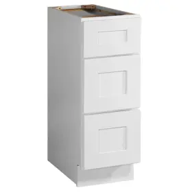613240 Design House White Brookings 34.5 Inch X 12 Triple Drawer Base Cabinet