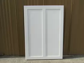304-030916 Designer Refrigerator Panel Shaker Style 48in X 34in 1in White Wood #3