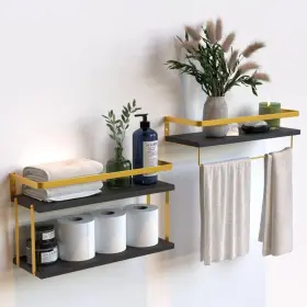 B09zf19r74 Dracelo 2 1-tier Floating Shelves Wall Mount 16.14 Inch W X 6 D 3 H Gold Black B09zf19r74 Dracelo 2 1-tier Floating Shelves Wall Mount 16.14 Inch W X 6 D 3 H Gold Black