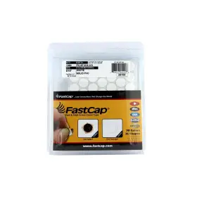 Fastcap 600346737198 White Plastic Self Adhesive Screw Cap Covers Box Of