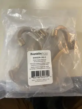 B48023k-sg-c Franklin Brass B48023k Modern Angled Coat And Hat Hook - Pack Of 5 Satin Gold