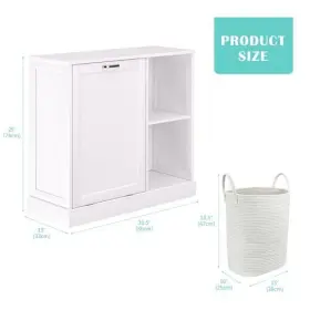 Gazhome 768523364954 Tilt Out Laundry Hamper Cabinet With Baskets Bathroom #3