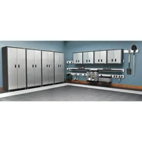 Gladiator 883049251257 Wall Mounted Garage Cabinet 28 Inch X 12 Steel Double-door Silver #2
