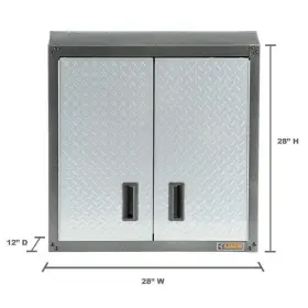 Gladiator 883049251257 Wall Mounted Garage Cabinet 28 Inch X 12 Steel Double-door Silver #3