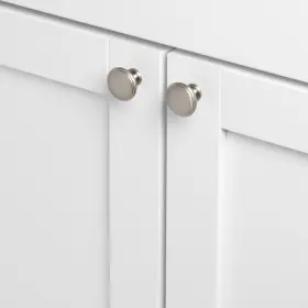 Gliderite 013964619300 1.125-inch Satin Nickel Round Ring Knobs Pack Of #3