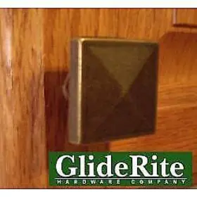 Gliderite 013964619324 1.125-inch Antique Brass Square Pyramid Cabinet Multicolor #3