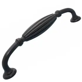 Gliderite 091037150363 5-inch Oil Rubbed Bronze Fluted Cabinet Pull Case Black