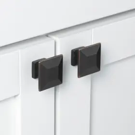 Gliderite 091037150448 1.375-inch Oil Rubbed Bronze Square Cabinet Knobs #3