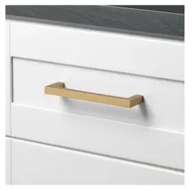 21683-160-bg-10 Gliderite 10-pack 6-1/4 Inch Brass Gold Solid Square Slim Cabinet Bar Pull #2