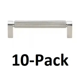 4788-128-sn-1 Gliderite 10-pack 5 Inch Satin Nickel Solid Knurled Cabinet Drawer Bar Pulls