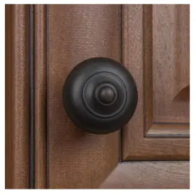 5561-orb-1 Gliderite 39 1-1/2 Inch Dia Oil Rubbed Bronze Round Ring Mushroom Cabinet Knobs #2