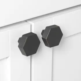 5824-orb-10 Gliderite Cabinet Drawer Knobs 1-1/2 Inch Solid Hexagon Oil Rubbed Bronze 10-pack #3