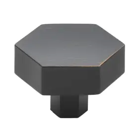 5824-orb-10 Gliderite Cabinet Drawer Knobs 1-1/2 Inch Solid Hexagon Oil Rubbed Bronze 10-pack