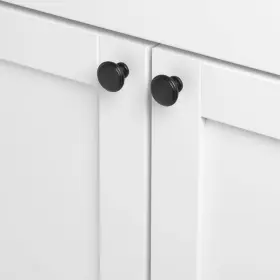 Gliderite 837654937648 1.125-inch Matte Black Round Ring Cabinet Knobs Pack Of 25 #3