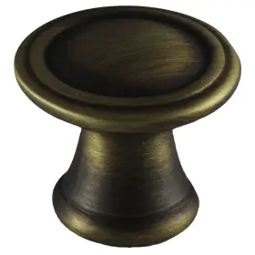 Gliderite 849376003907 1.25-inch Antique Brass Round Deco Cabinet Knobs Oriental Stripe Trad #2