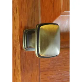 Gliderite 849376003952 1.25-inch Antique Brass Square Deco Cabinet Knobs Geometric Modern And C #3
