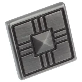Gliderite 849376008421 1.25-inch Craftsman Series Satin Pewter Square Silver Tee #2
