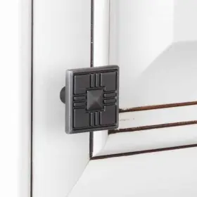 Gliderite 849376008421 1.25-inch Craftsman Series Satin Pewter Square Silver Tee #3
