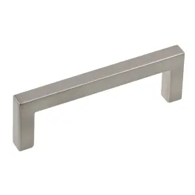 Gliderite 849376008827 3.75-inch Cc Satin Nickel Square Cabinet Bar Pull Grey