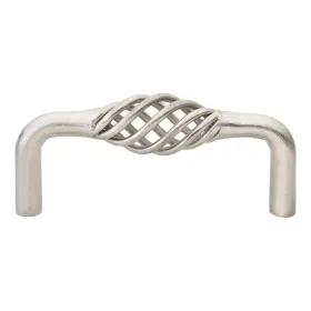 Gliderite 849376010035 3-inch Screw Center Twisted Birdcage Cabinet Silver