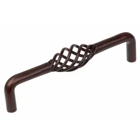 Gliderite 849376010332 5-inch Screw Center Twisted Birdcage Cabinet Brown