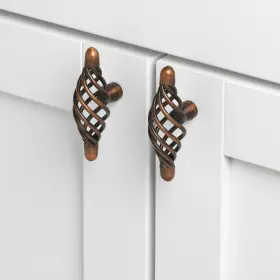 Gliderite 849376010356 3-inch Rustic Bronze T-handle Birdcage Cabinet Finish #3