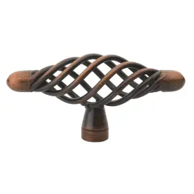 Gliderite 849376010356 3-inch Rustic Bronze T-handle Birdcage Cabinet Finish