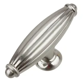 Gliderite 849376010592 2.5-inch Satin Nickel Fluted Cabinet Knob Case Of Grey